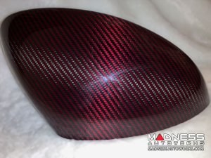 Alfa Romeo Giulia Mirror Covers - Carbon Fiber - Red Carbon - Feroce Carbon